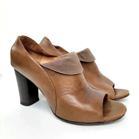 Fortress of Inca Open Toe Chunky Heel Boots - 8 - Picture 7 of 11